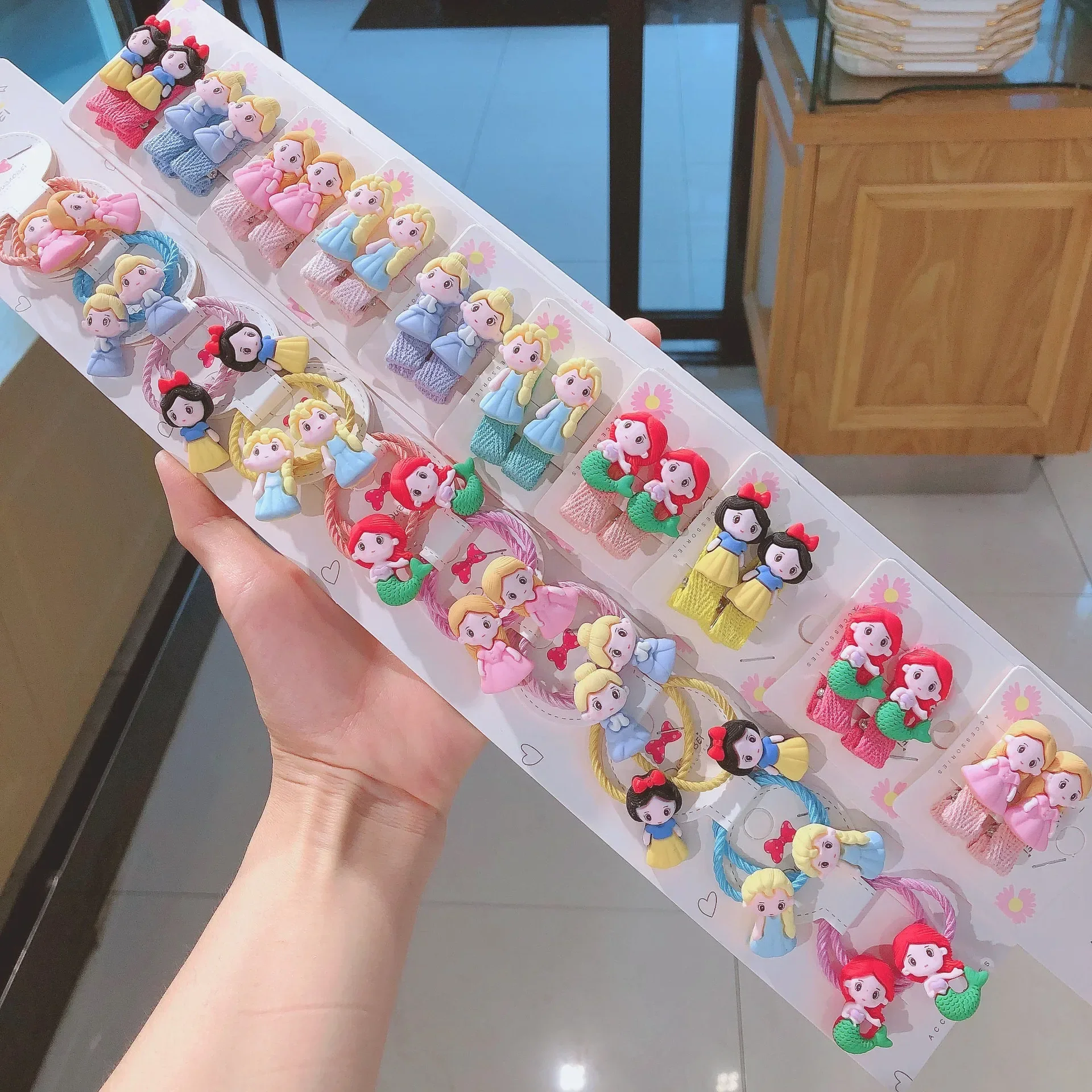 

20pcs Disney Mickey Mouse Hair Ring New Frozen Elsa Cartoon Baby Hair Clip Princess Hairpin Girls Hair rope accessories