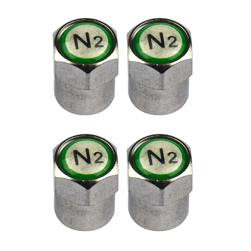 4 Pieces N2 Caps Suitable for All Car Models, Motorcycles, Mopeds,