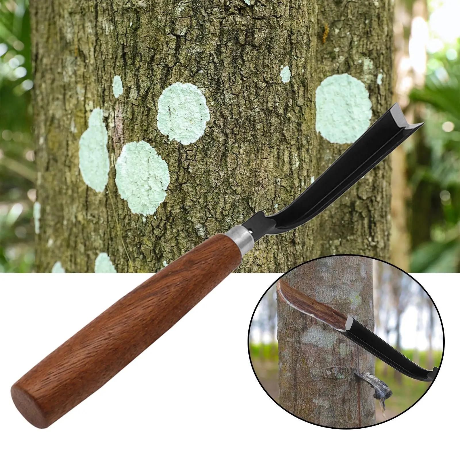 Rubber Tree Tapping Knife with Blade Protector Durable Rubber Trees Cutter