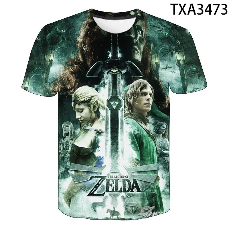 Camiseta de juegos de Zelda para niños y mujeres, ropa de calle a la moda con estampado 3D, Tops geniales, 2020