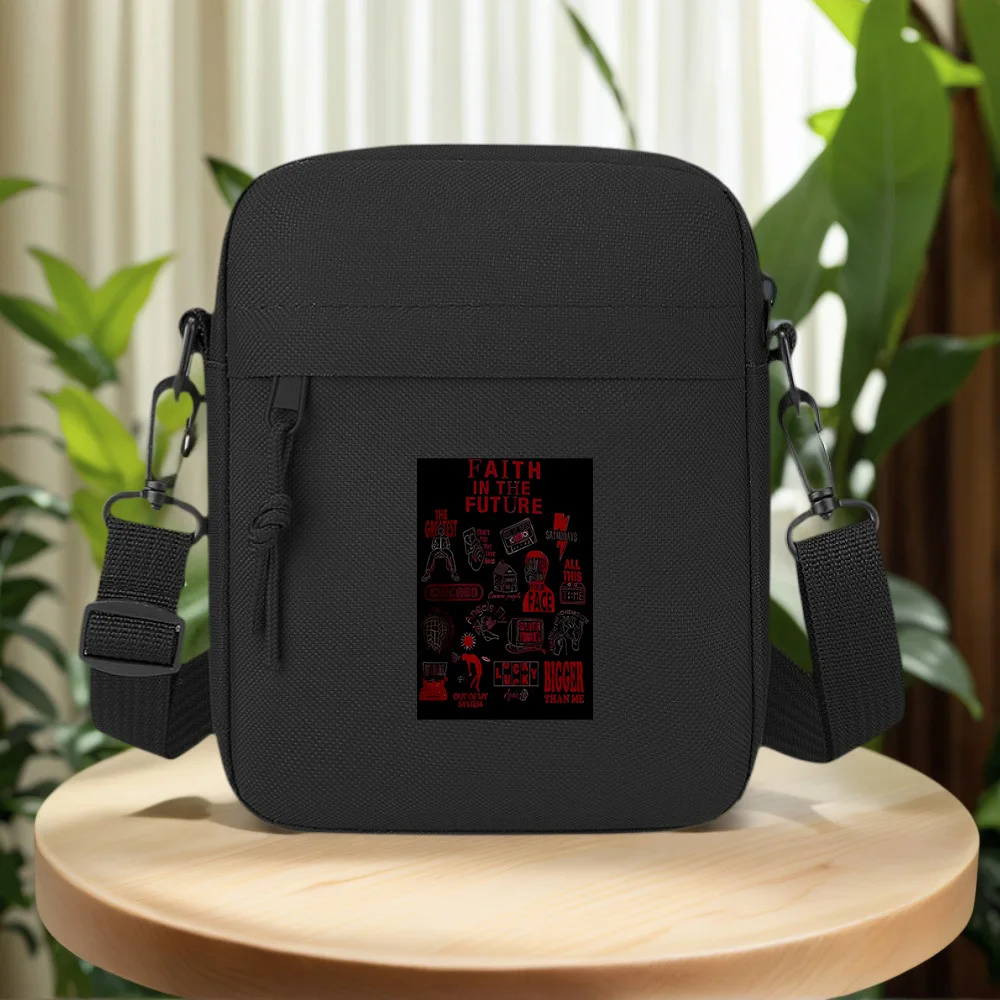 Future theme,music,angels,time,face,bigger Men Crossbody Bag Single Shoulder Women Cartoon Anime Film Printing Design Unisex
