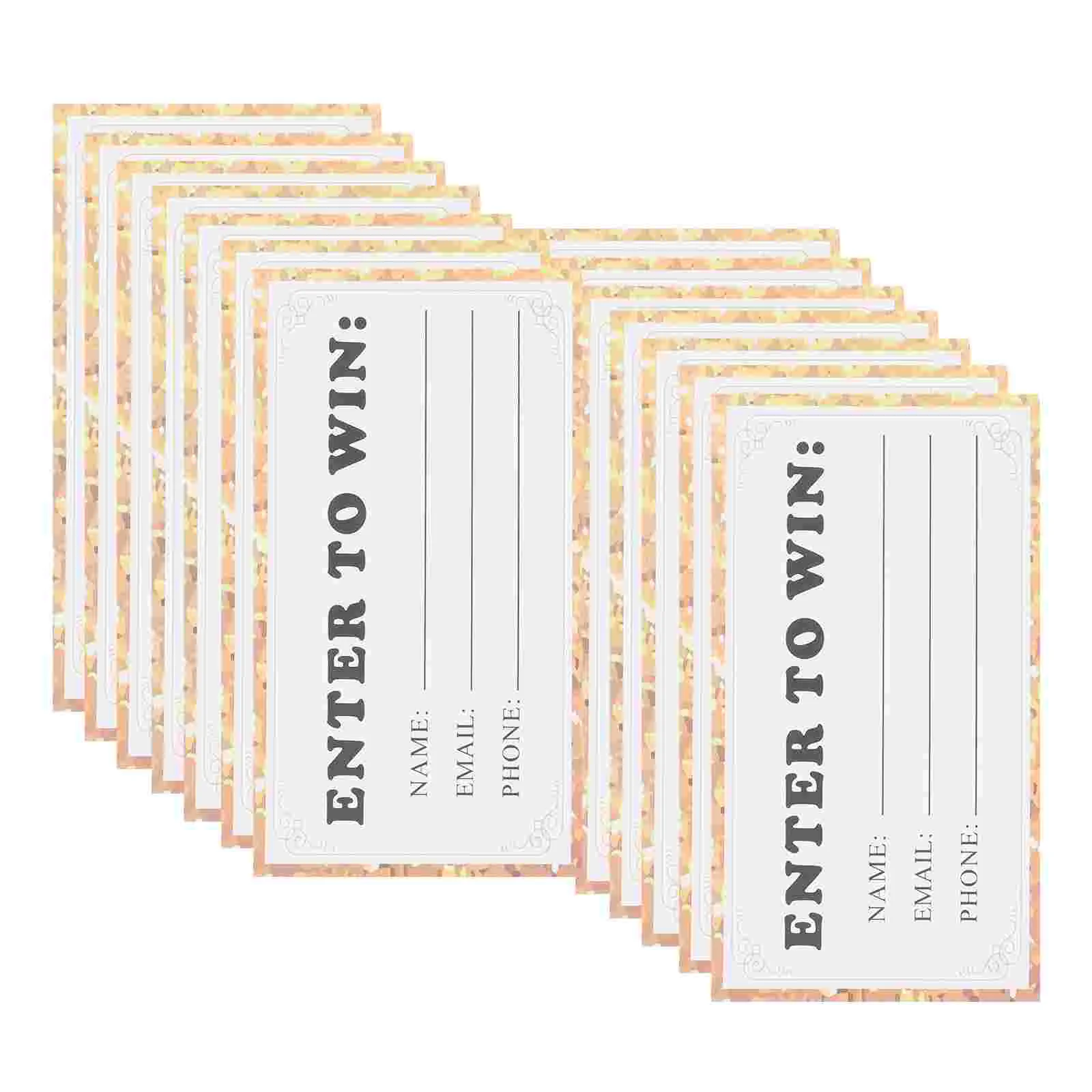 50 Uds. Tarjetas de lotería Día del jefe suministros divertidos entradas de carnaval concierto de rifa en blanco