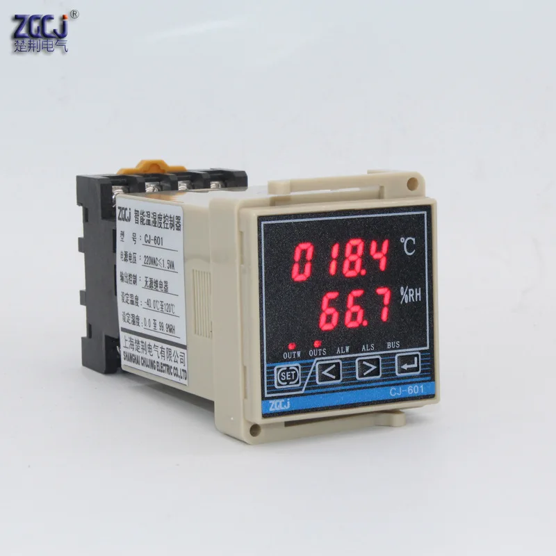 CJ-601-T Temperature and Humidity Controller 48 * 48 Rail Type Temperature and Humidity Meter, Humidity Controller RS485