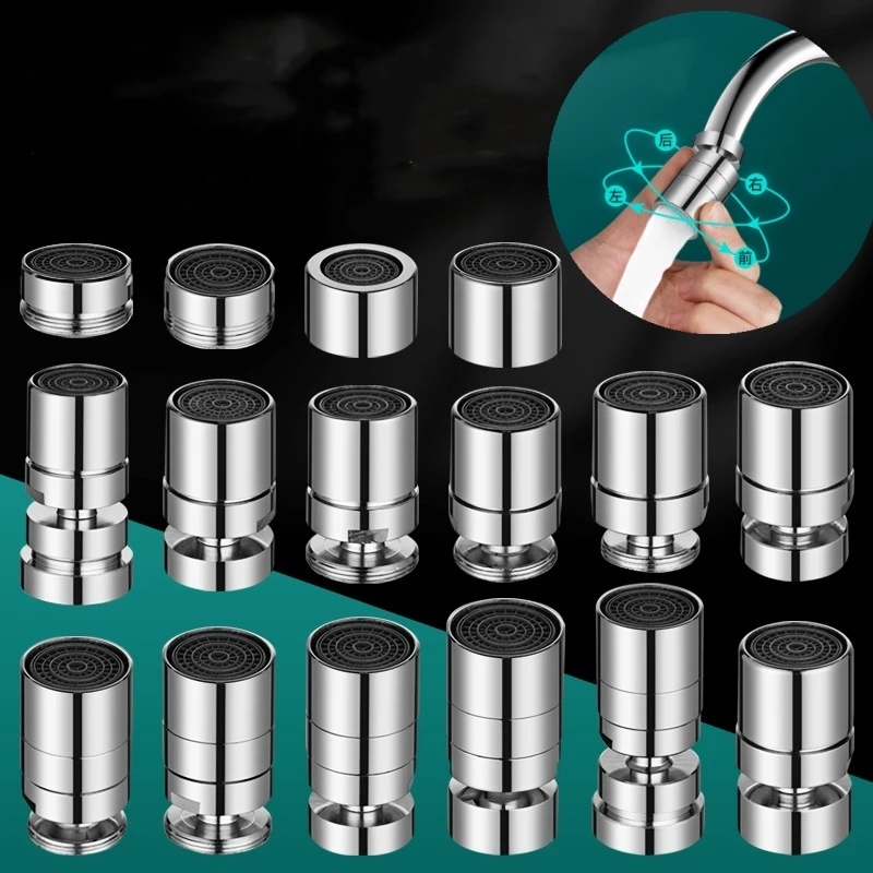 Faucet Aerator Extender Rotation Water Saving Faucet Sprayer Connector Splash-Proof Bubbler Kitchen Bathroom Hardware