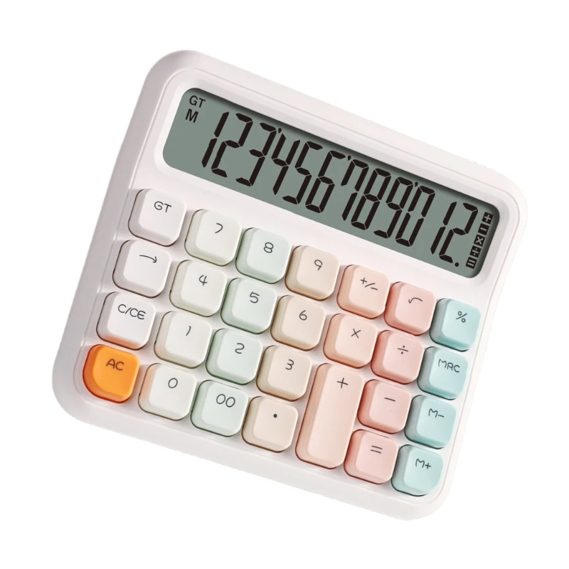 Colorful Calculator Electronic Standard Calculator with 12 Digit Display