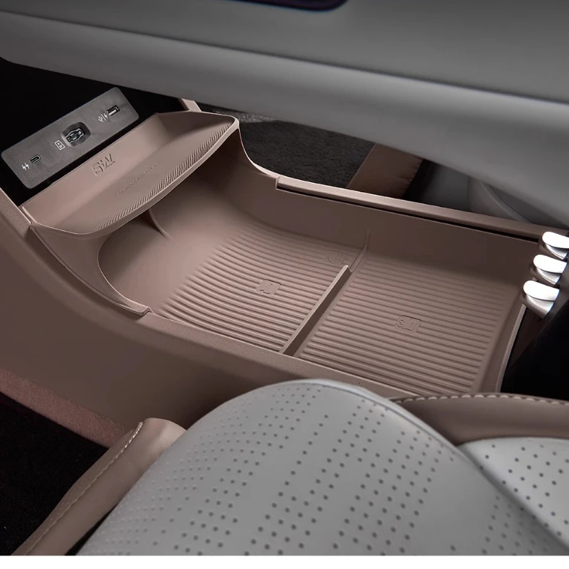 

Для Avatr 07, нижний ящик для хранения с центральным управлением, силиконовый ящик для хранения, двухслойный ящик для хранения с сеткой, защитная накладка, автомобильные аксессуары