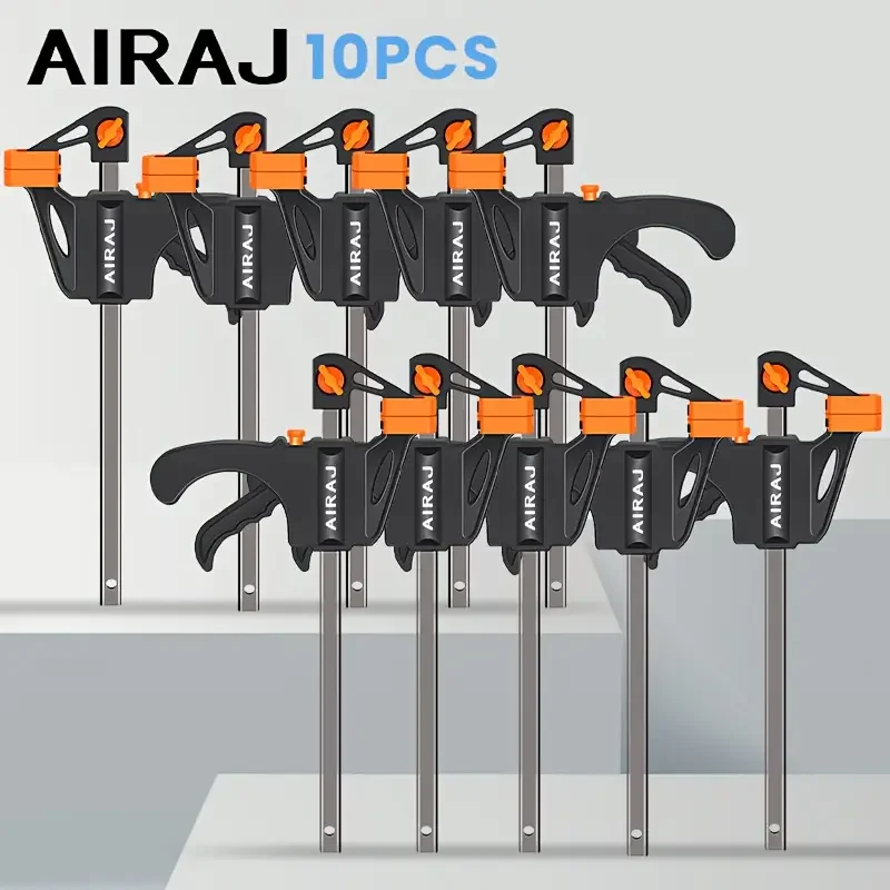 

AIRAJ 4-дюймовые зажимы для деревообработки | 10/20 шт. быстроразъемные зажимы с храповым механизмом | Одна рука для склеивания/моделирования [2025 Новинка]