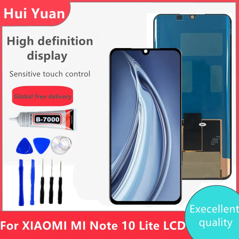 Tested 6.47 '' LCD Display For Xiaomi Mi Note 10 Lite Touch Screen Digitizer Assembly Replsembly Replacement For M2002F4LG M191