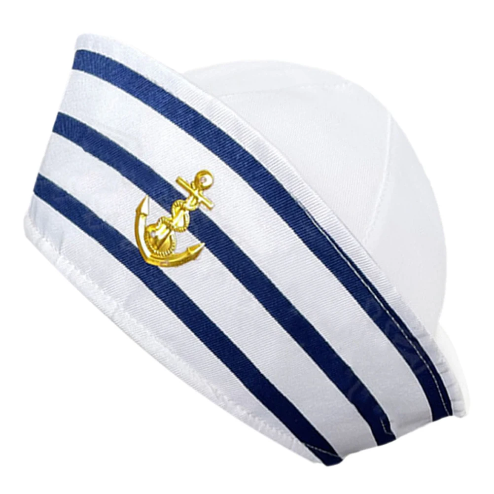 

Accessories Blue and White Striped Sailor Hat Child Polyester (polyester Fiber)