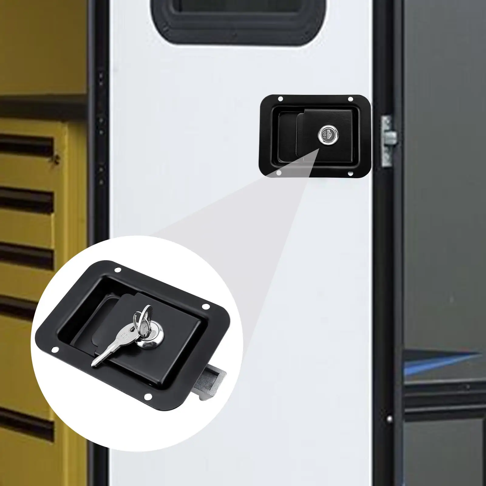 RV Entry Door Lock Set Anti-Rust Long-Lasting Security Hardware for Car Motorhome Closet Trailer Apartment Camping