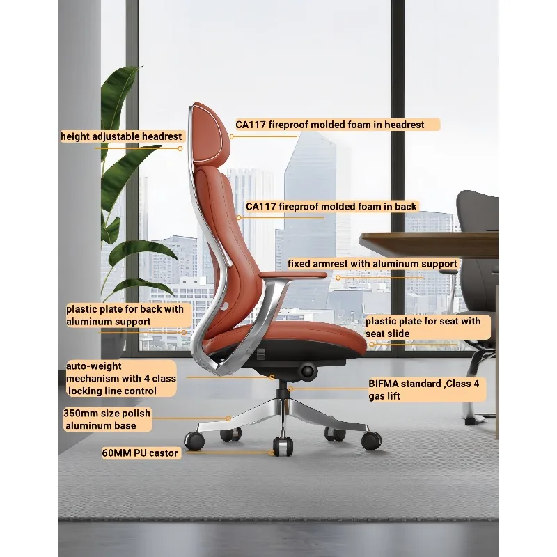 Good Price Wholesale Luxury Boss Executive Swivel Chair PU Leather Office Chair Modern Furniture Multifunctional Adjustable