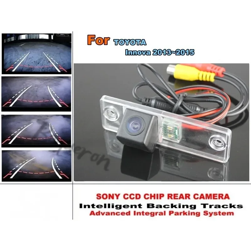 For TOYOTA Innova 2013~2015 Car Intelligent Parking Tracks Camera / HD Back up Dynamic Tragectory Camera / Rear View Camera