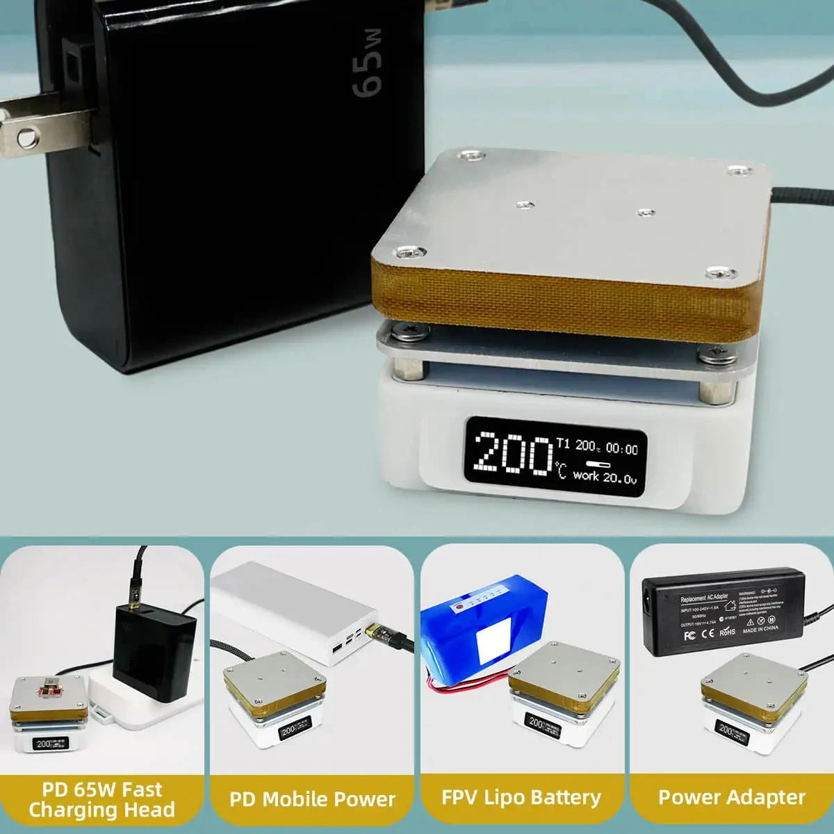 SEQURE-T55 Pré-aquecimento Estação de Retrabalho, Temp constante, Placa quente eletrônica ajustável para PCB, SMD Aquecimento Lâmpada LED Desoldering