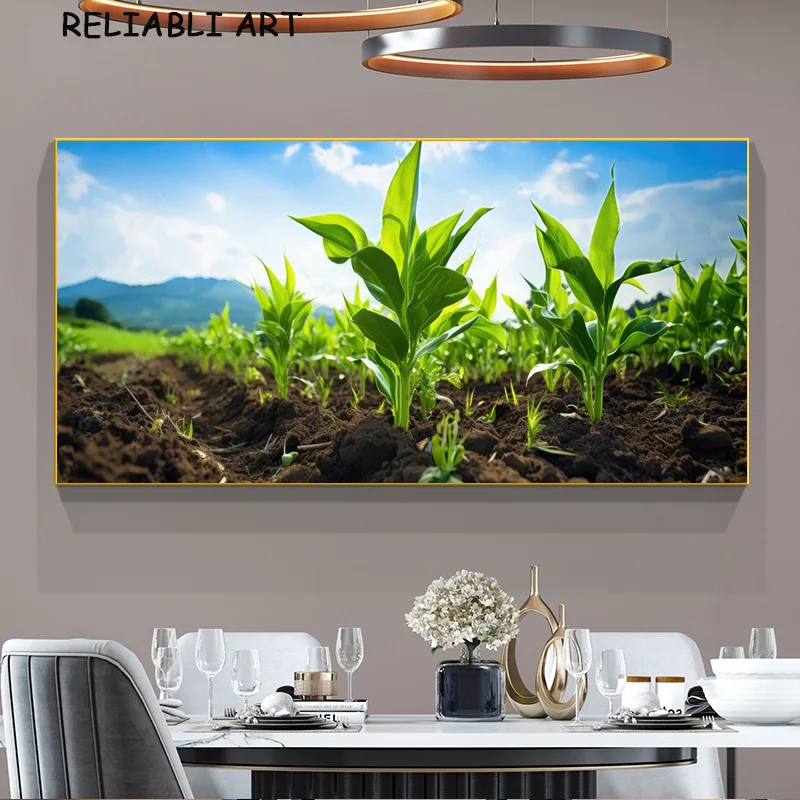 Delicious Grilled Corn Corn Sprouts Food Poster and Prints Canvas Painting Wall Art For Kitchen Dinning Room Home Decor No Frame