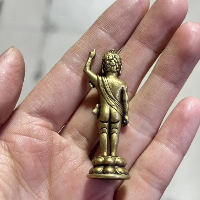 Brass Shakyamuni Prince Buddha Metal Sidado Prince Buddha Home Desktop Crafts Ornaments