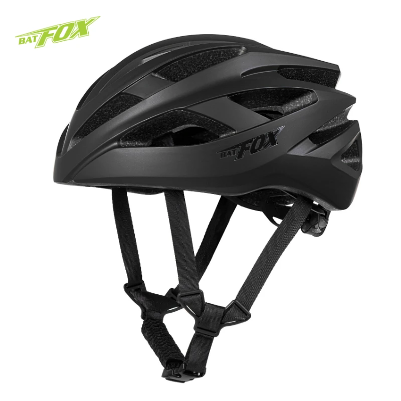 

BATFOX Cycling Helmet Ultralight Aero Outdoor Sport MTB Road Bike Helmet Integrally-molded Black Men Women Bicycle Helmet