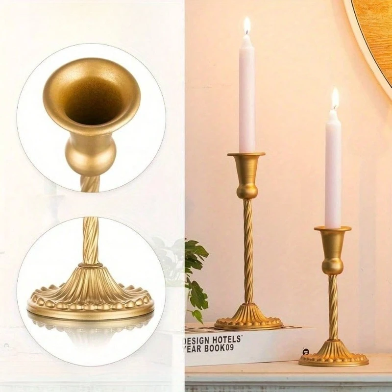 Kerzenhalter aus Metall, Kunst-Kerzenständer aus Eisen für Esstisch, Hochzeit, romantisches Dekor, Finish für Zuhause und Büro, Party-Ornamente