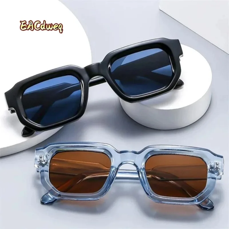 Vintage Rectangle Frame Sunglasses Man Fashion Sun Glasses Luxury Brand Design UV400 Shades Eyewear Women Goggles ﻿