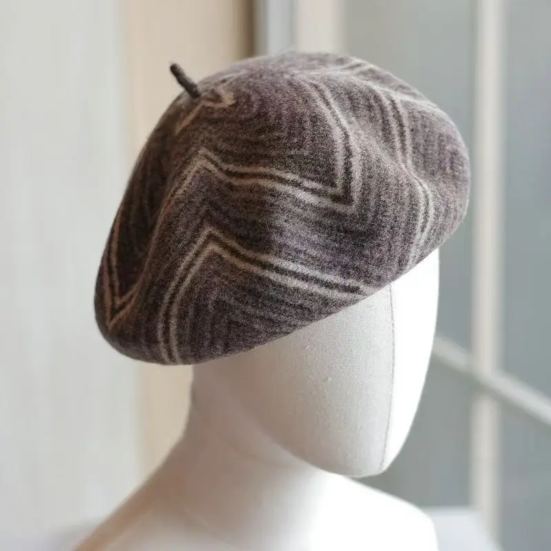 

Береты для женщин, хлопковые винтажные шапки-боины, аксессуары, шерстяные шапки, осенне-зимние, теплые, роскошные, модные 0991