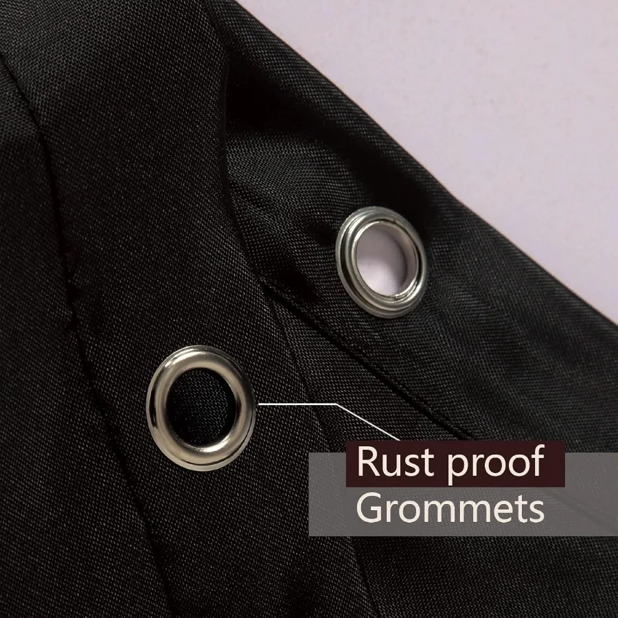 أسود دش الستار بطانة 4G PEVA دش بطانة البلاستيك دش مقاوم للماء الستائر 72x72 بوصة مع ثقوب جروميت 3 المغناطيسي وي #3