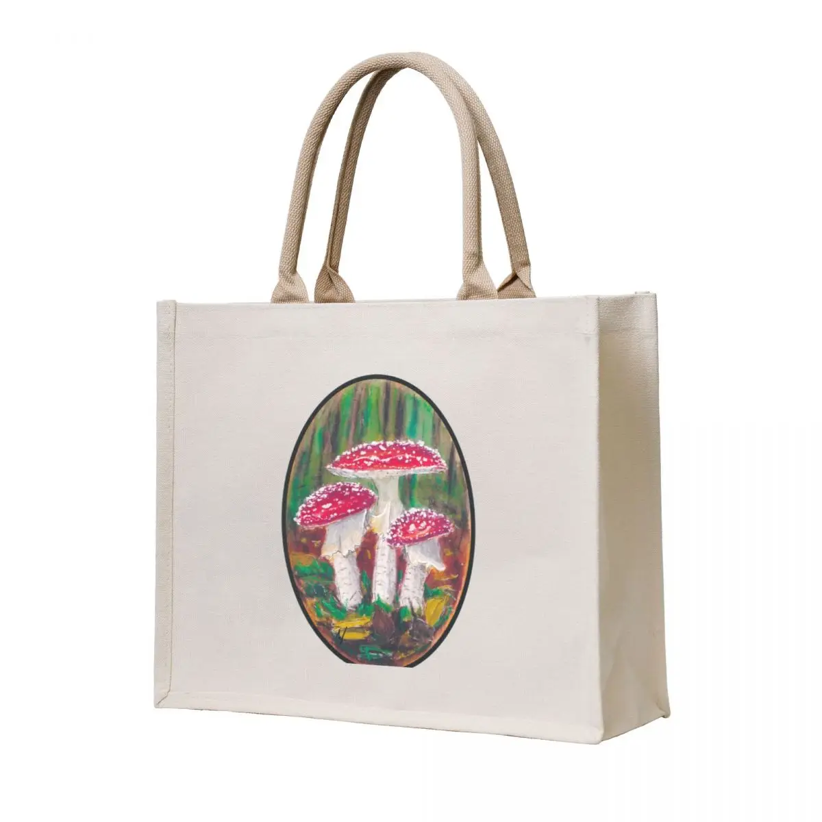 

Fungi Fantasia Amanita Muscaria Original Watercolor Tote Bag Beach bag Big bag Handbags women