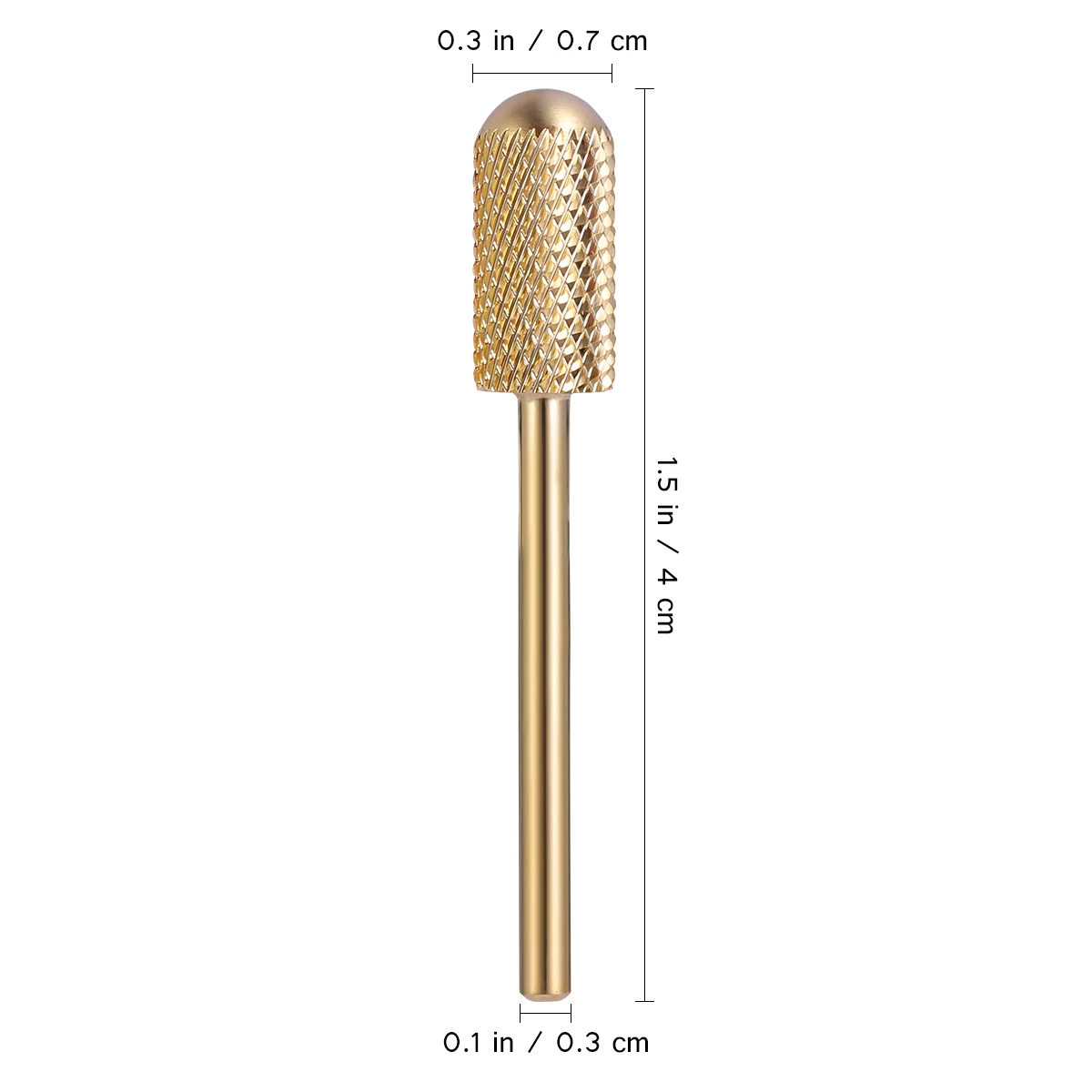 1pc Gold Plated Drill Bit Replacement For Electric File Manicure Art Tools Home Use Nail Nail Bit Replacement Broach
