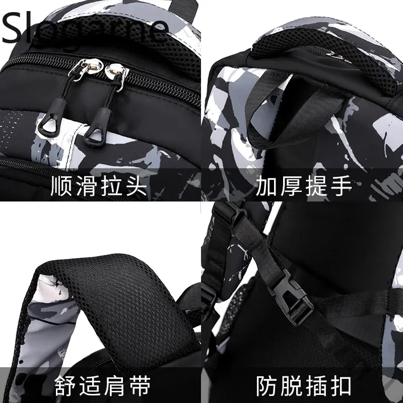 Mannen 14-inch multifunctionele rugzak Modieuze wasbare Oxford stoffen computertas Student Unisex rugzak Collegate schooltas