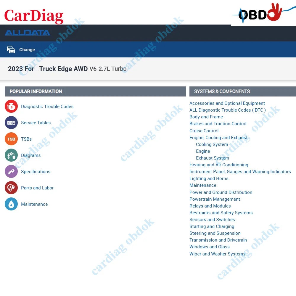 2026 Alldata US Online Software Supports PC Mobile Login Printing Color Wiring Diagrams Auto Parts OEM Workshop Repair Tools