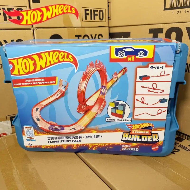 

В наличии Hot Wheels Track Set - Alloy Car Launcher Raceway Stunt Challenge Kit Игрушки для мальчиков FWM85 Модель Праздничные подарки