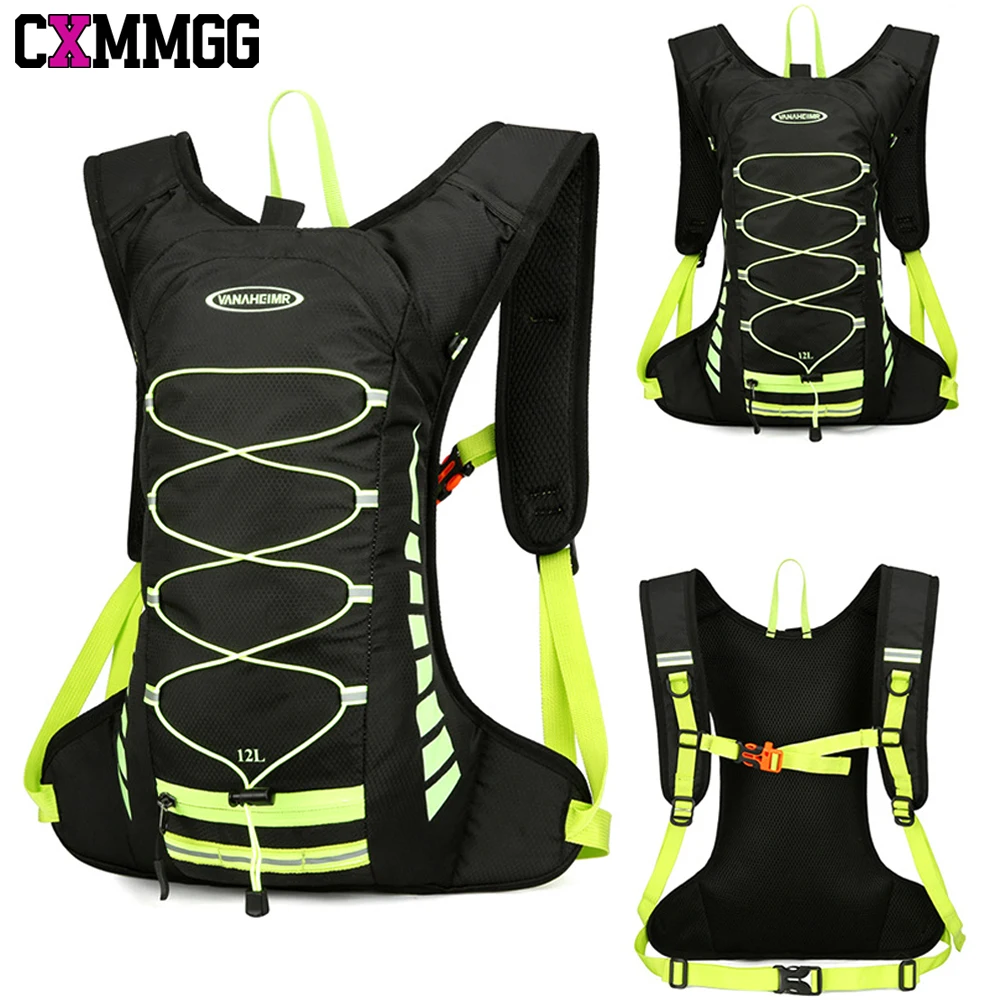 1PCS Waterproof Hydration Backpack with Helmet Mesh&Reflective Stripes-Lightweight Running with 1L Water Bladder for Men & Women
