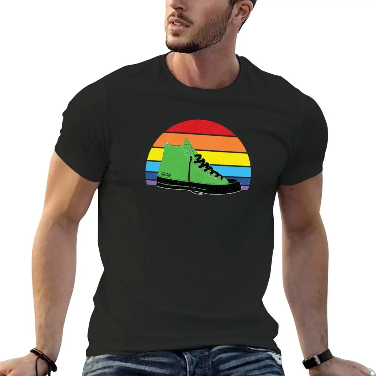 

Green Shoe T-Shirt baggy shirts oversizeds t shirt men