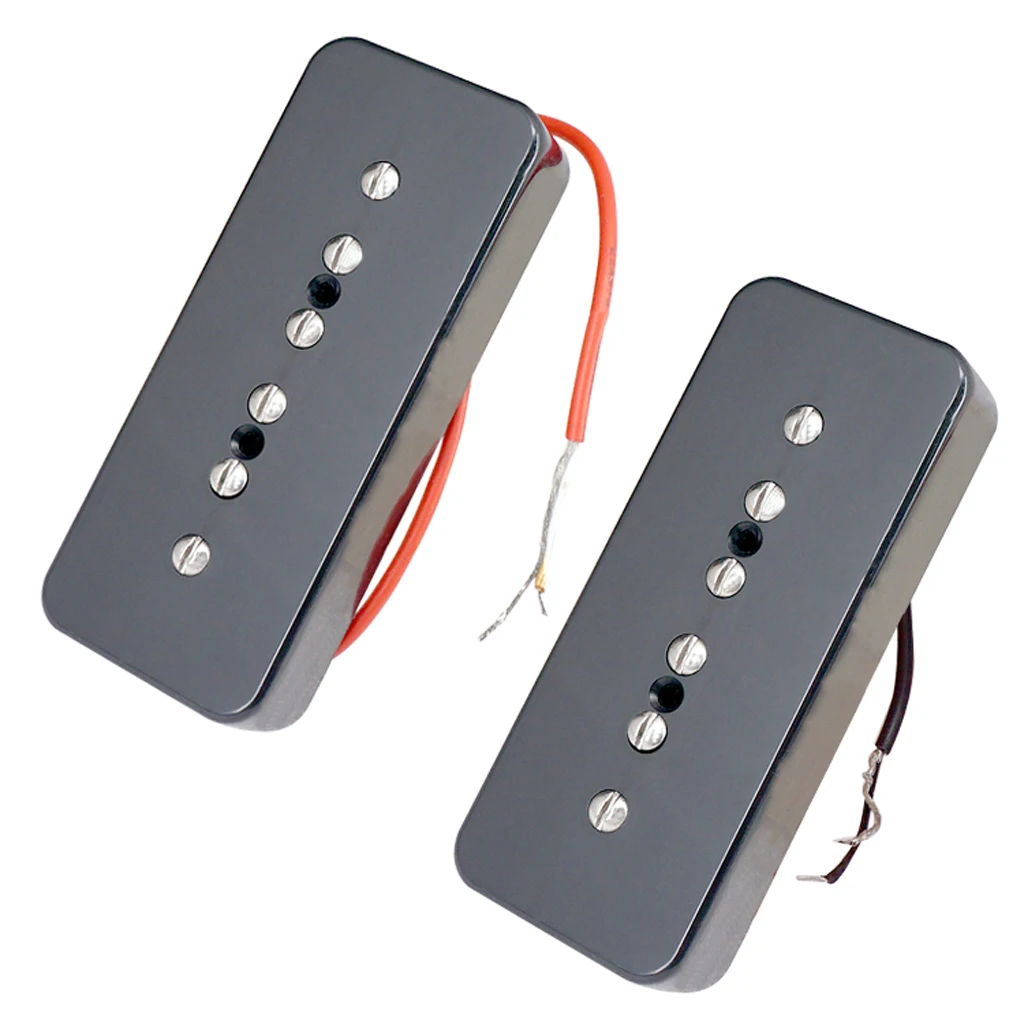 

Single Coil Humbucker Pickup Set P90 Soapbar 50mm 52mm Pole Spacing Black Electric Guitar Parts for Professional Players