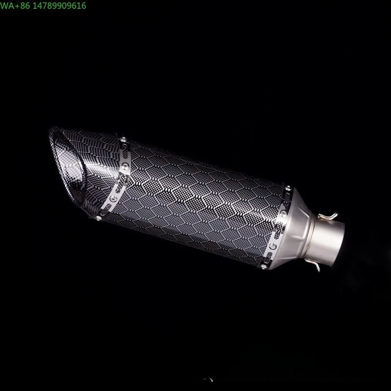 Full-Size Custom Motorcycle ExhaustRS  PG-1 Special Full-section High, Medium And Low Modified Exhaust Pipe, Carbon Fiber