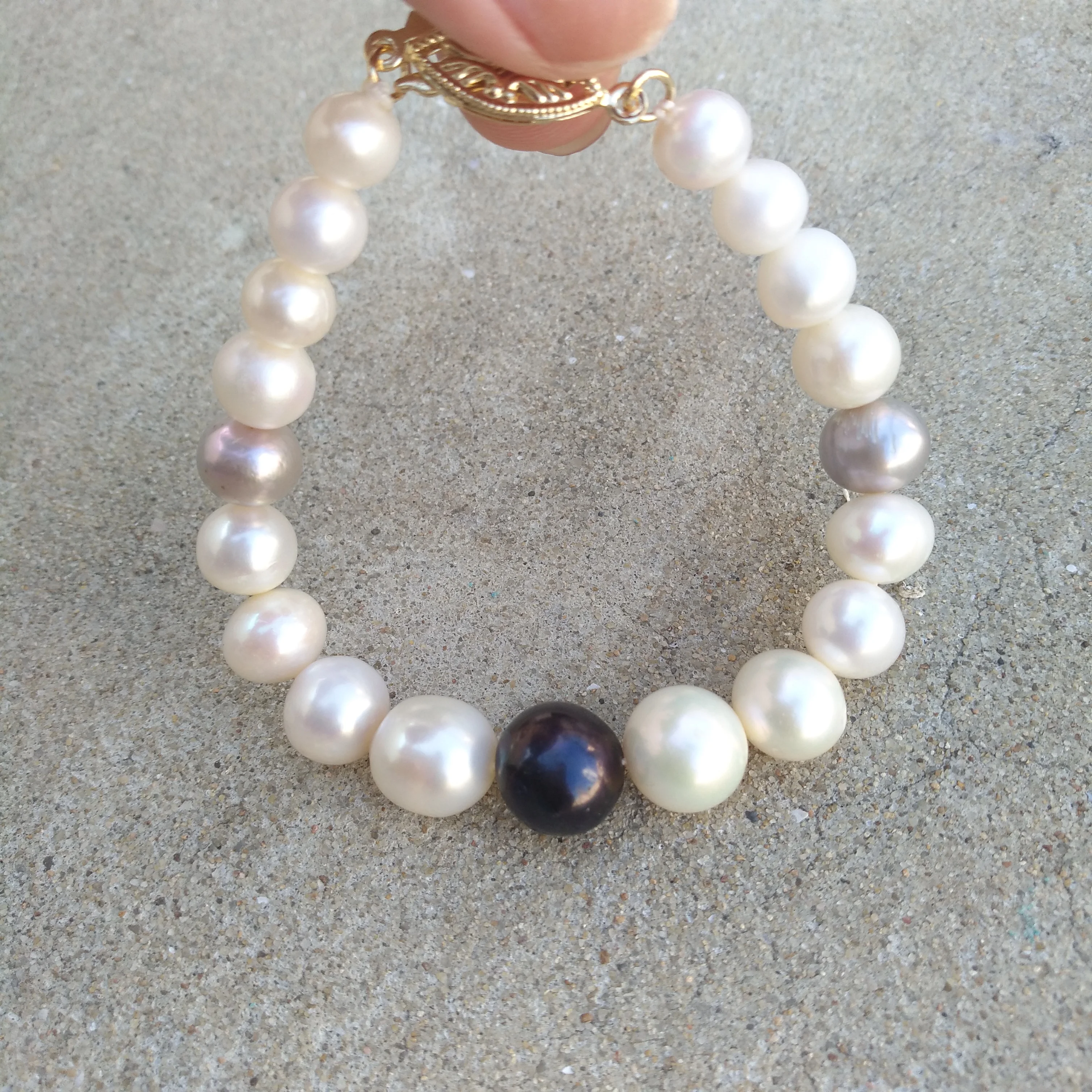 الكلاسيكية الطبيعية AAA + 7-11 مللي متر جنوب البحر الأبيض متعدد الألوان اللؤلؤ سوار الأصلي صور حقيقية ، ما تريده هو ما ستفعل