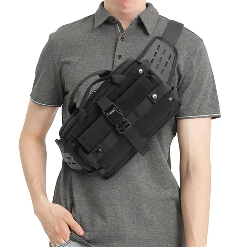 Sacs de taille Oxford imperméables pour hommes, sacs de poitrine de voyage en plein air multifonctions, mode unisexe, sac à bandoulière de sport masculin, haute qualité