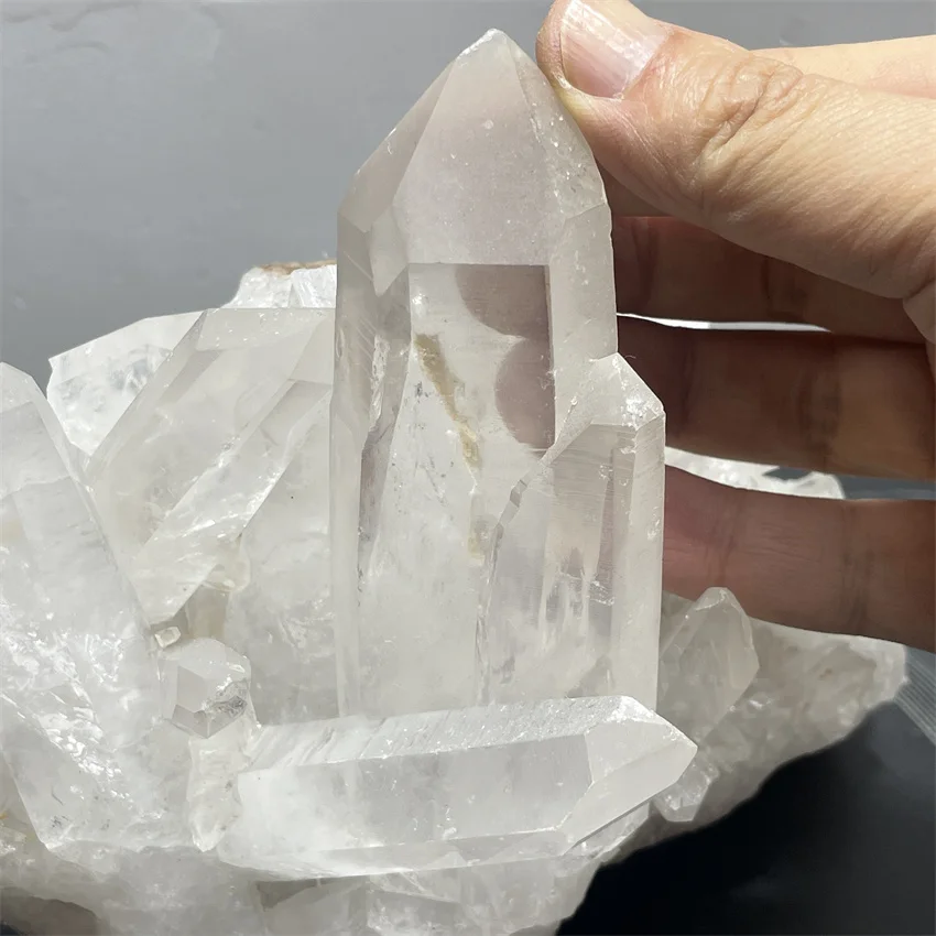 2.18kg Natural Rare White Quartz Crystal Cluster Mineral Specimen Healing