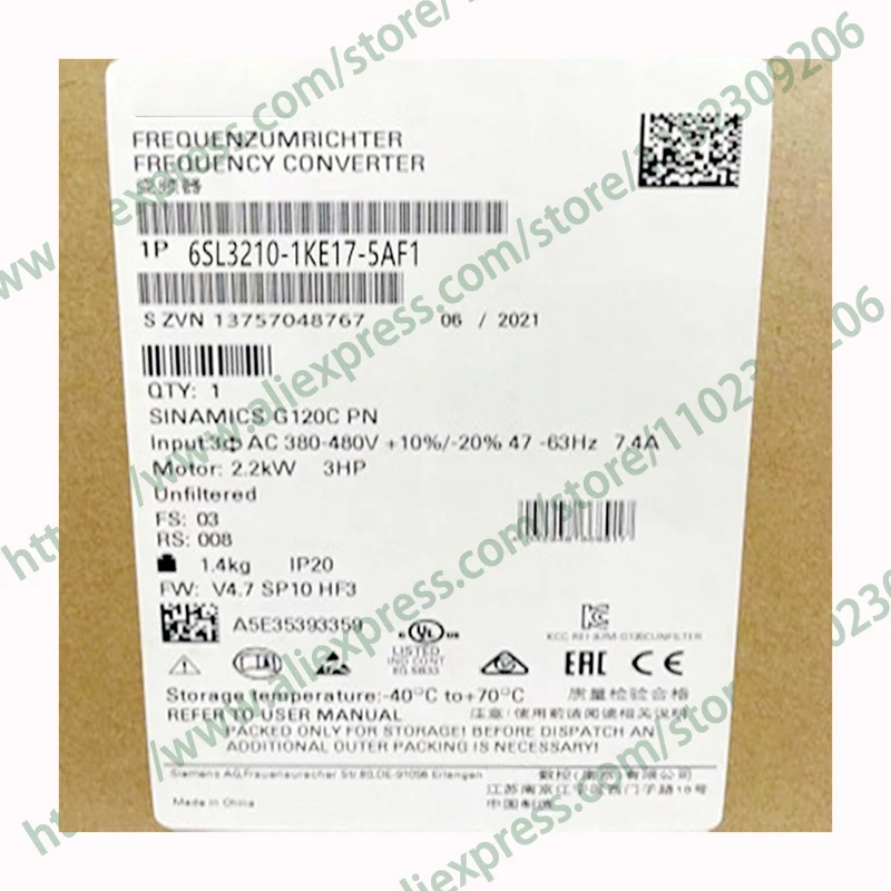 

New Original Plc Controller G120 6SL3210-1KE17-5AF1 6SL3 210-1KE17-5AF1 Inverter Immediate delivery