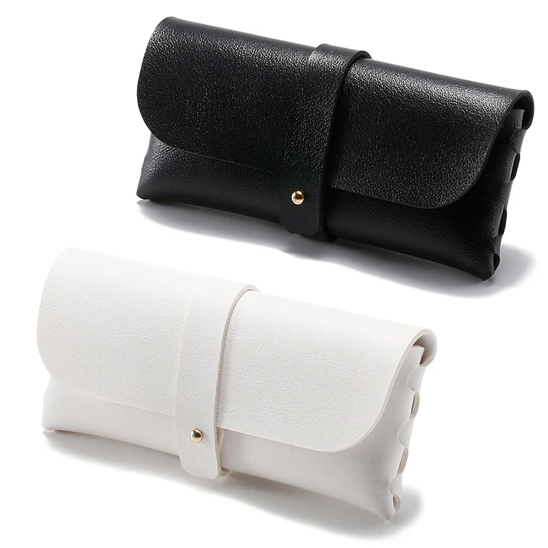 Retro Literary Simple Soft Portable Sunglasses Pouch Faux Leather Birthday Gifts Glasses Holder Reading Glasses Case PU Bag