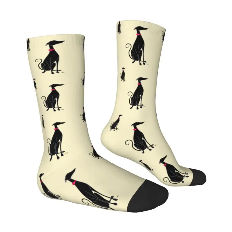 Snooty Mens Crew Socks Unisex Fun 3D Printing Greyhound Whippet Dog Dress Socks