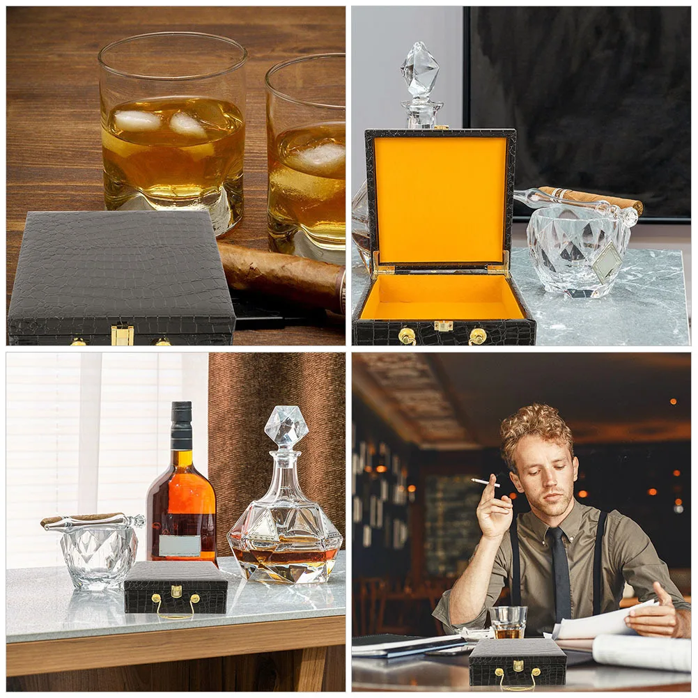 

Cigar Storage Case Crocodile Pattern Flip Cover Humidor Portable Protective Cigar Holder For Travel Large Capacity Container