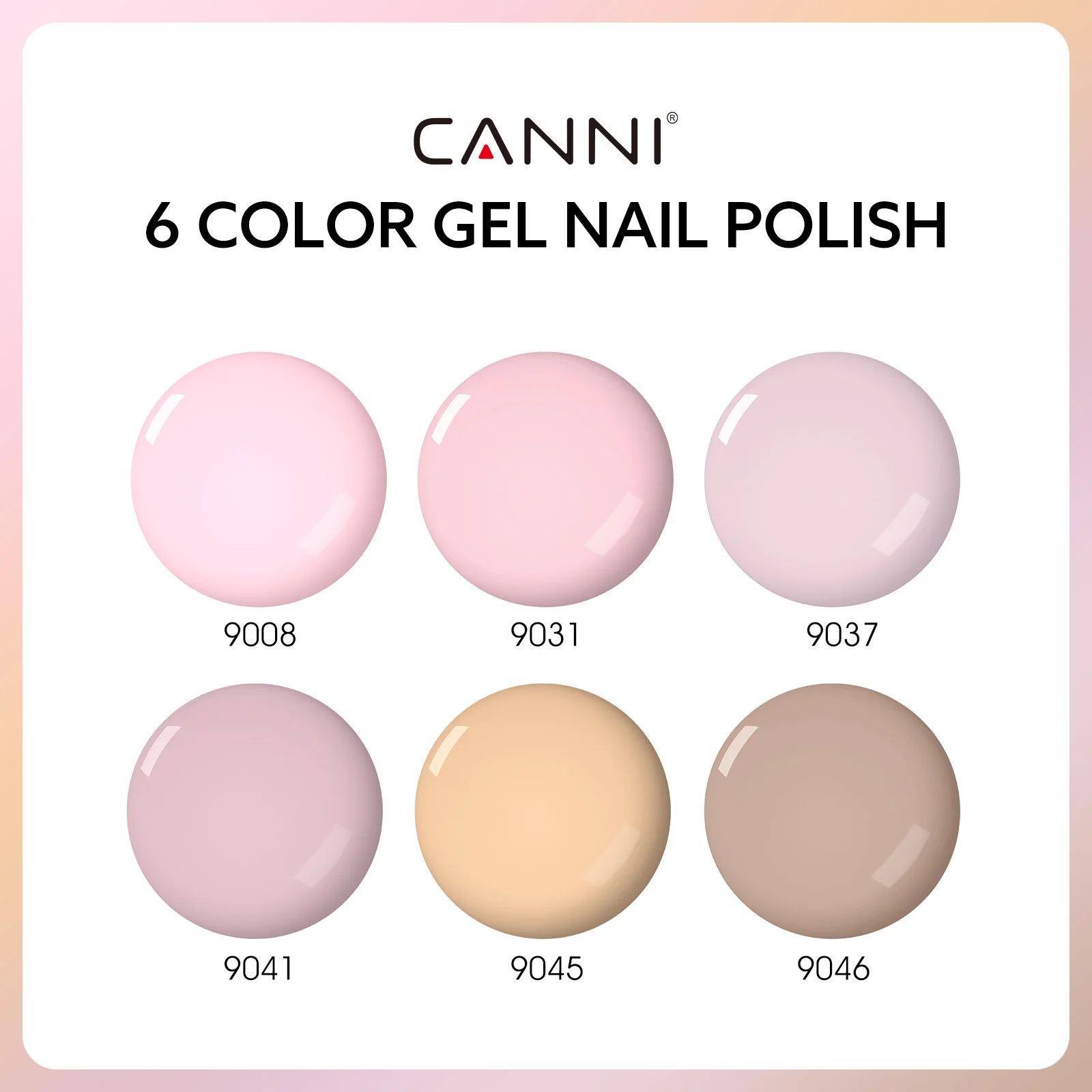 6 Stück/Set CANNI TPO-FREIER Gel-Nagellack Natürliche Nude-Farben Nagel-Gel-Kit Abziehbarer UV-LED Langanhaltender Salon-Qualität Maniküre für Zuhause und Alltag – Detail 13