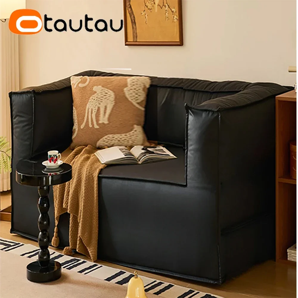 OTAUTAU 1-seat Faux Leather Bean Bag Cover SF404【No Filler Inside! You Need To Buy Filler By Yourself !】