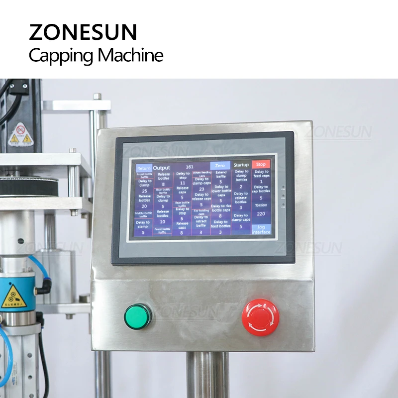 ZONESUN التلقائي مخصصة غير النظامية زجاجة كابر الشد الأناناس على شكل آلة السد