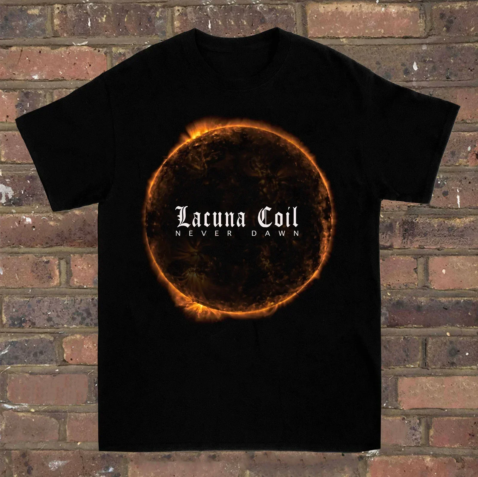 Lacuna Coil Never Dawn T-Shirt Short Sleeve Cotton Black Men S to 2345XL MD1285