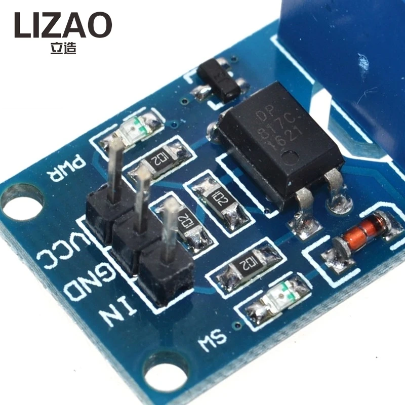 LIZAO 1 Channel 5V Relay Module, Optical Coupling Isolation Relay Board, High / Low Level Trigger MCU Expansion Module