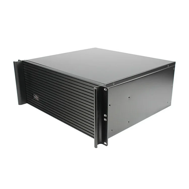 4U Rack Mount Industrial Server Case, Rackmount Chassis Support E-ATX Mainboard, Aluminum Front Panel Server Cabinet