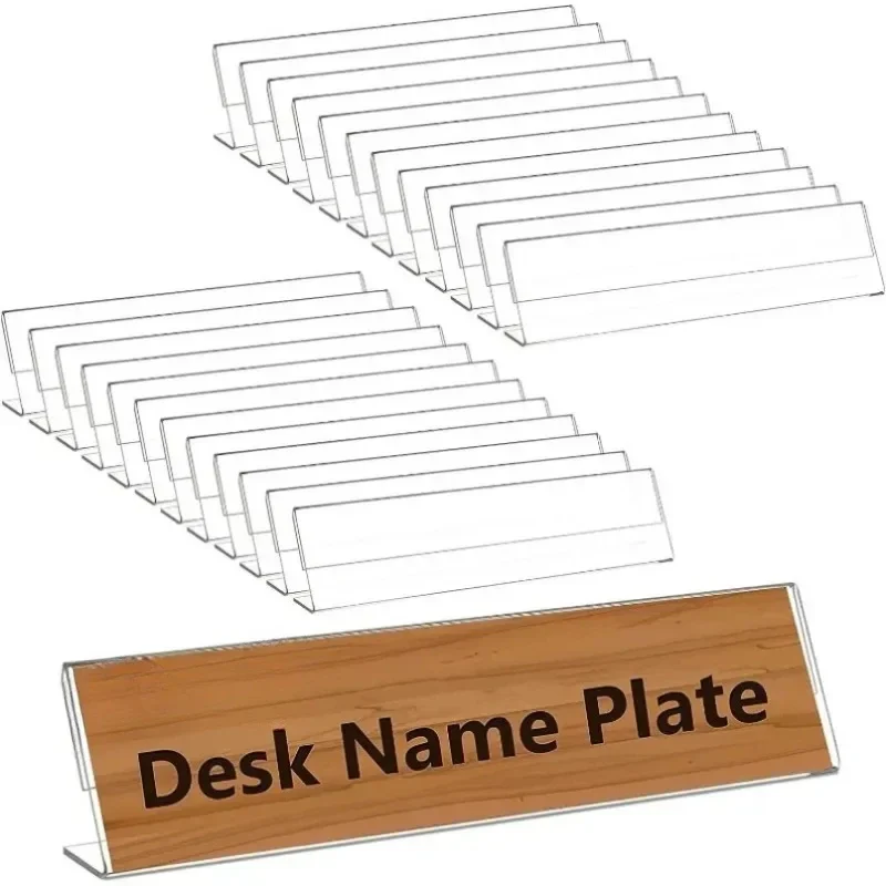 L Shape Table Sign Display Stand Name Price Card Holder Acrylic Slanting Sign Holder Table decoration and accessories