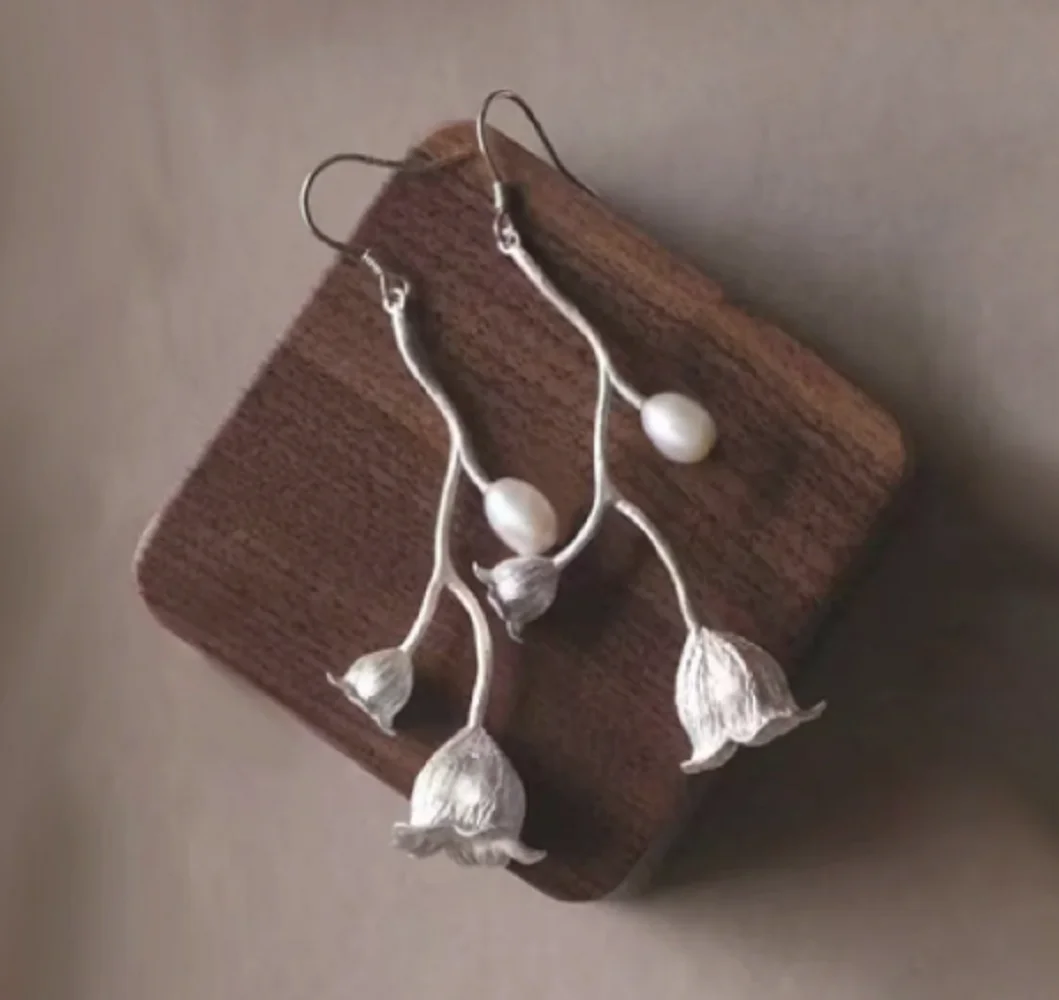 

Элегантные жемчужные серьги AAA6-8 мм, натуральные жемчужные серьги в форме капли, серебро 925 пробы