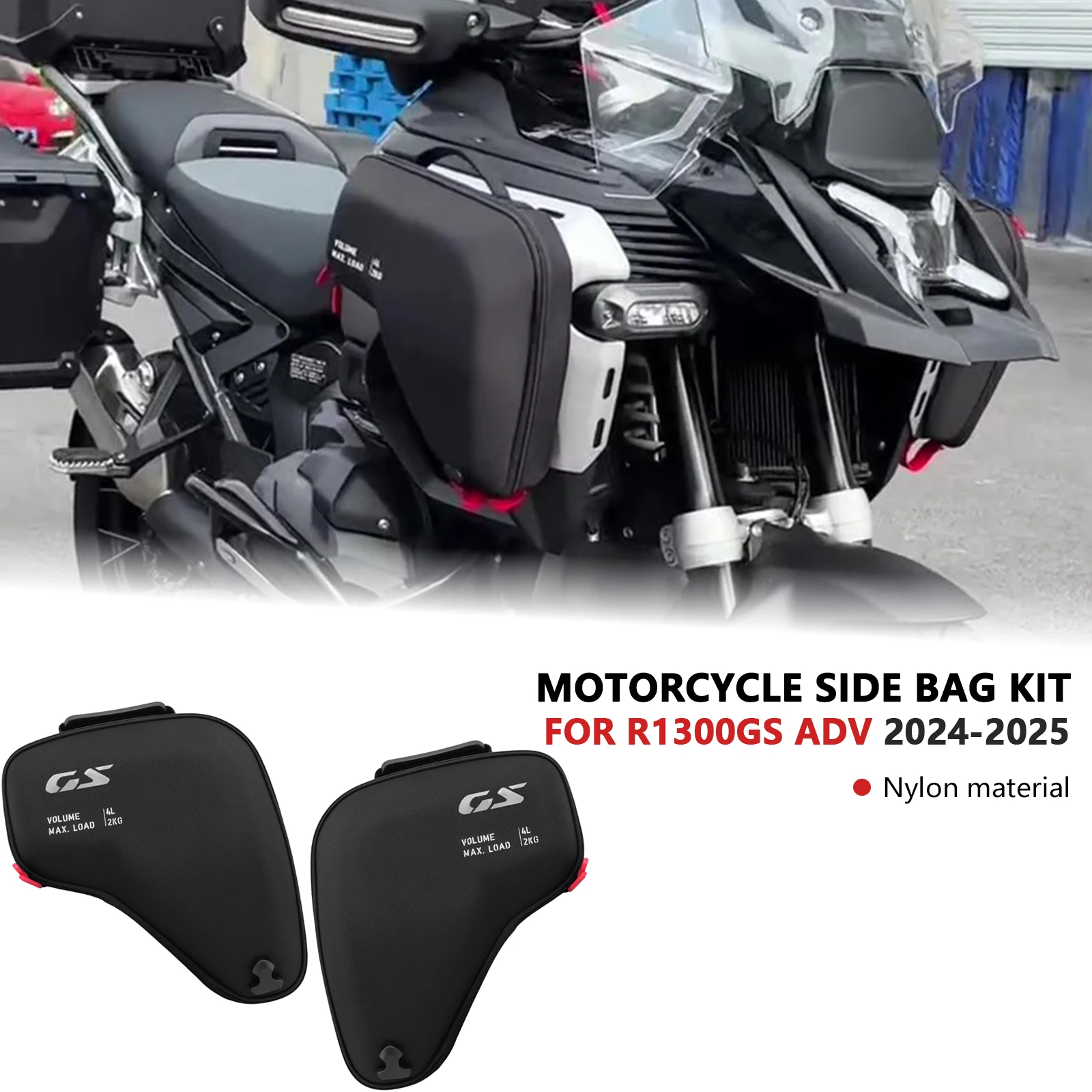 

For R 1300 GS ADV R1300GSA 2024-2025 Motorcycle Accessories R1300GS Adventure Fairing Left Right Radiator Cowl Bags Waterproof