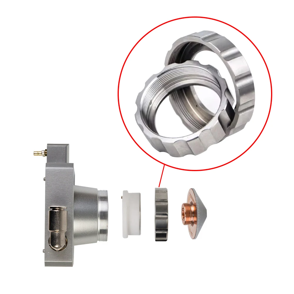 Fiber Laser Ceramic Fixing Nut Raytools BM109 BM111 Precitec WSX Ospri Laser Cutting Head Laser Nozzle Connector Fasten Ring